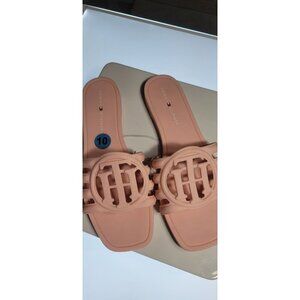 Tommy Hilfiger Women’s Logo Jelly Slide Sandals Pink Size 10 New